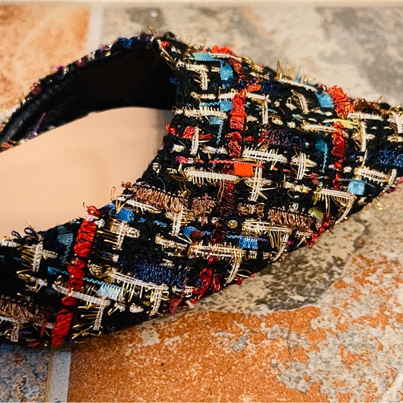 💕NWOB! Gorgeous & Colorful Plaid D’Orsay Style Wool Flats! - Picture 8 of 13